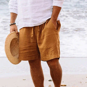 Men's relaxed shorts with drawstring waist and side pockets