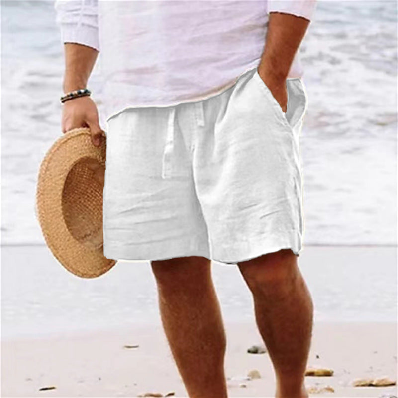 Men's relaxed shorts with drawstring waist and side pockets