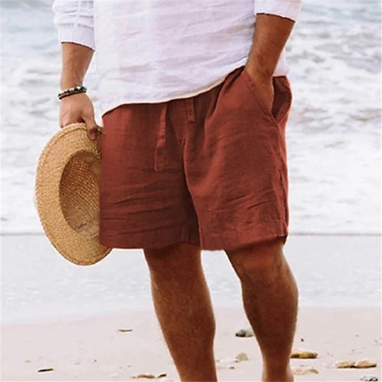 Men's relaxed shorts with drawstring waist and side pockets