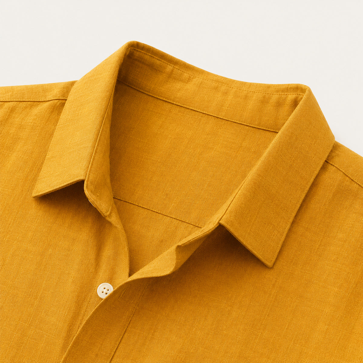 Men's plain long sleeve button down shirt with pointed collar